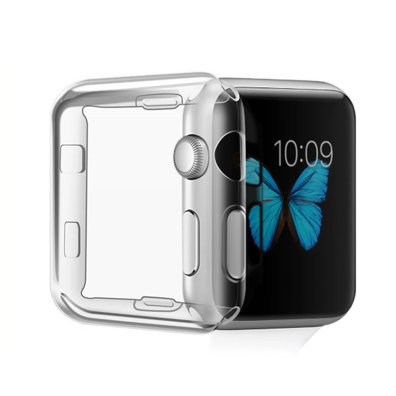 Чехол POMER с полным покрытием для Apple i watch Series 4 TPU Мягкий защитный чехол экрана iPhone