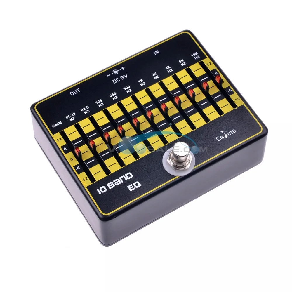 

Caline CP-24 10-полосная гитара с эквалайзером Эффект педали эффектов True Bypass аксессуары для гитарных педалей из алюминиевого сплава Запчасти для гитары EQ