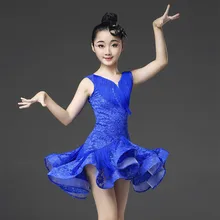 Модное платье для латинских танцев для детей, танго, Самба, сальса, одежда для бальных танцев, современная одежда для сцены, Румба