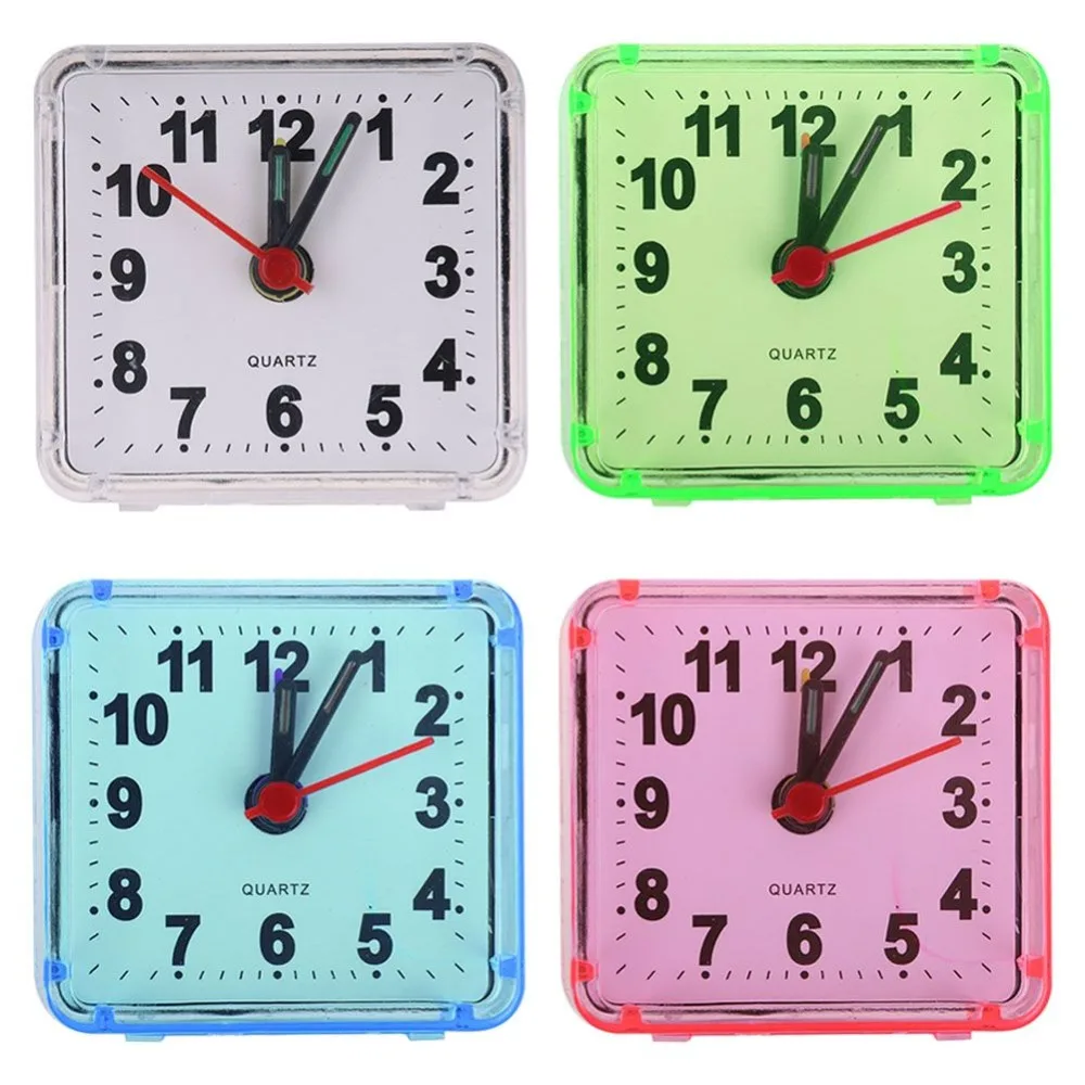 4 Colors Silent no ticking Alarm Clock Portable Cute Square Small Bed Compact Travel Quartz Beep Alarm Clock Plastic 4 Colors Silent no ticking Alarm Clock Portable Cute Square Small Bed Compact Travel Quartz Beep Alarm Clock Plastic