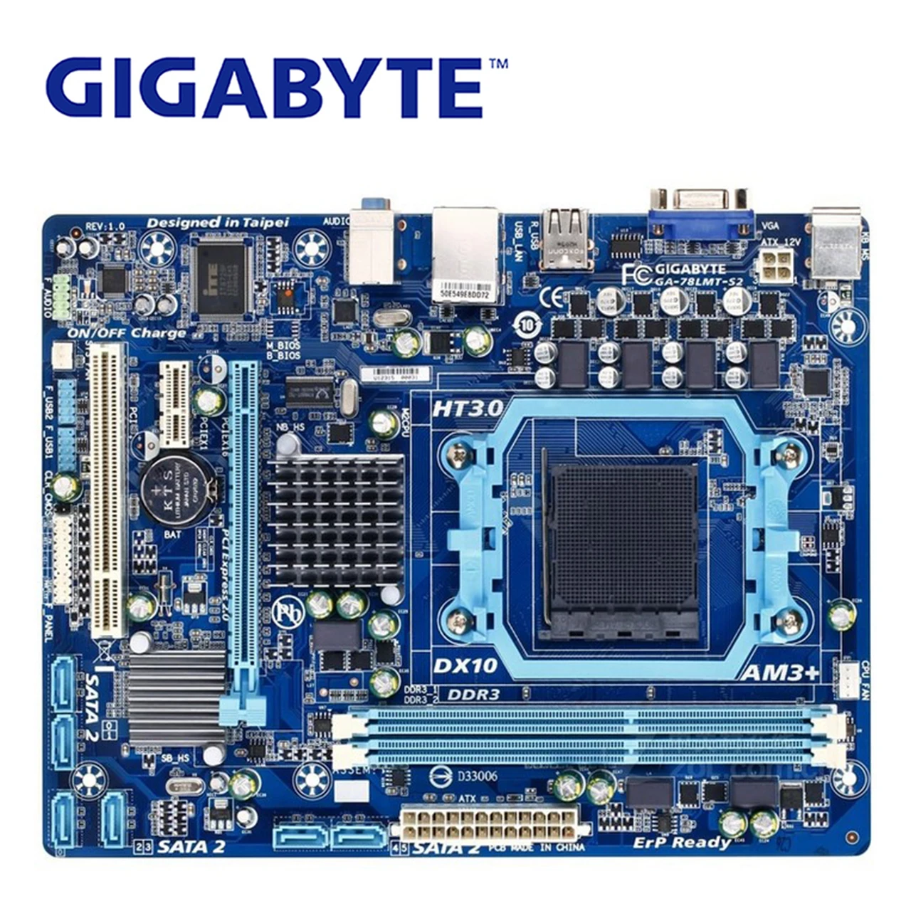Разъем AM3 +/AM3 для AMD DDR3 Gigabyte GA-78LMT-S2 материнская плата 760G USB2.0 16G 78LMT S2 десктопная 78LMT-S2