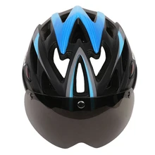 MOON Goggles Cycling Helmet In-mold Mountain Road MTB DH Bike Bicycle Helmet With Magnetic Goggles or Glasses Casco Ciclismo