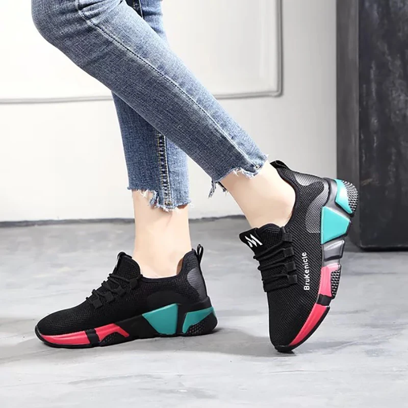 

Dumoo Brand Sneakers Shoes Women Black Autumn/Winter Lady Casual Shoes Female Colors Shoes Heel 5cm Zapatillas Mujer Trainers