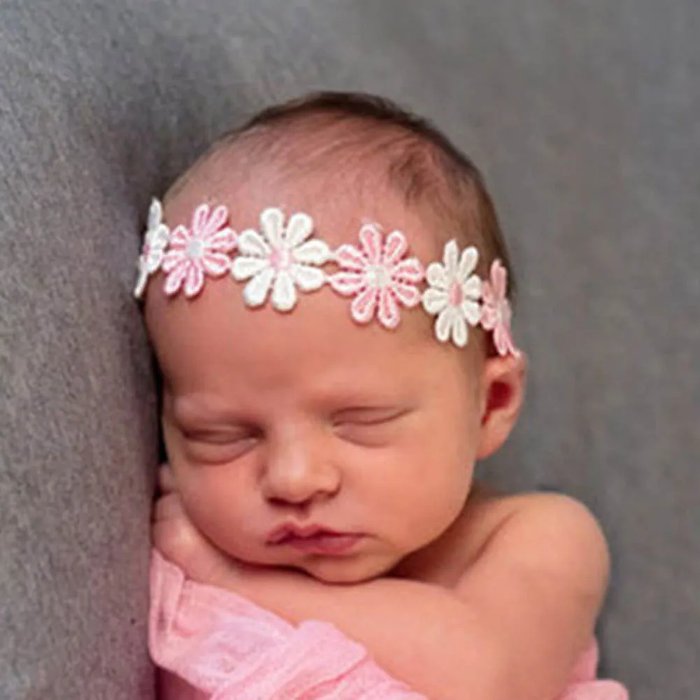 

Newborn Lace Flower Headband Sunflower Headband Headwear Hair Band Photography Hair Accessory