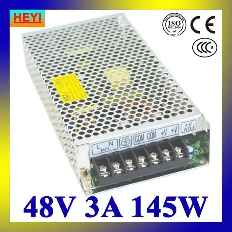 

single output switching power supply 48V 3A 100~120V/200~240V AC input LED power supply 145W 48V transformer