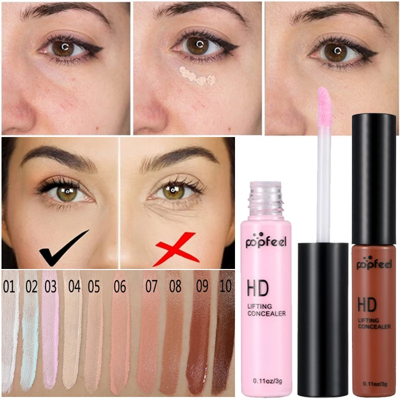 

Face Liquid Foundation Concealer Dark Circles Ultra Pigmented Lightweight Invisible Pores Spot Acne Smooth Face Make Up