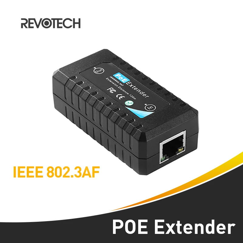 

10/100Mbps 1 Port POE Extender with IEEE 802.3af Standard Input / Output for IP Camera Extend 100 meters for POE range