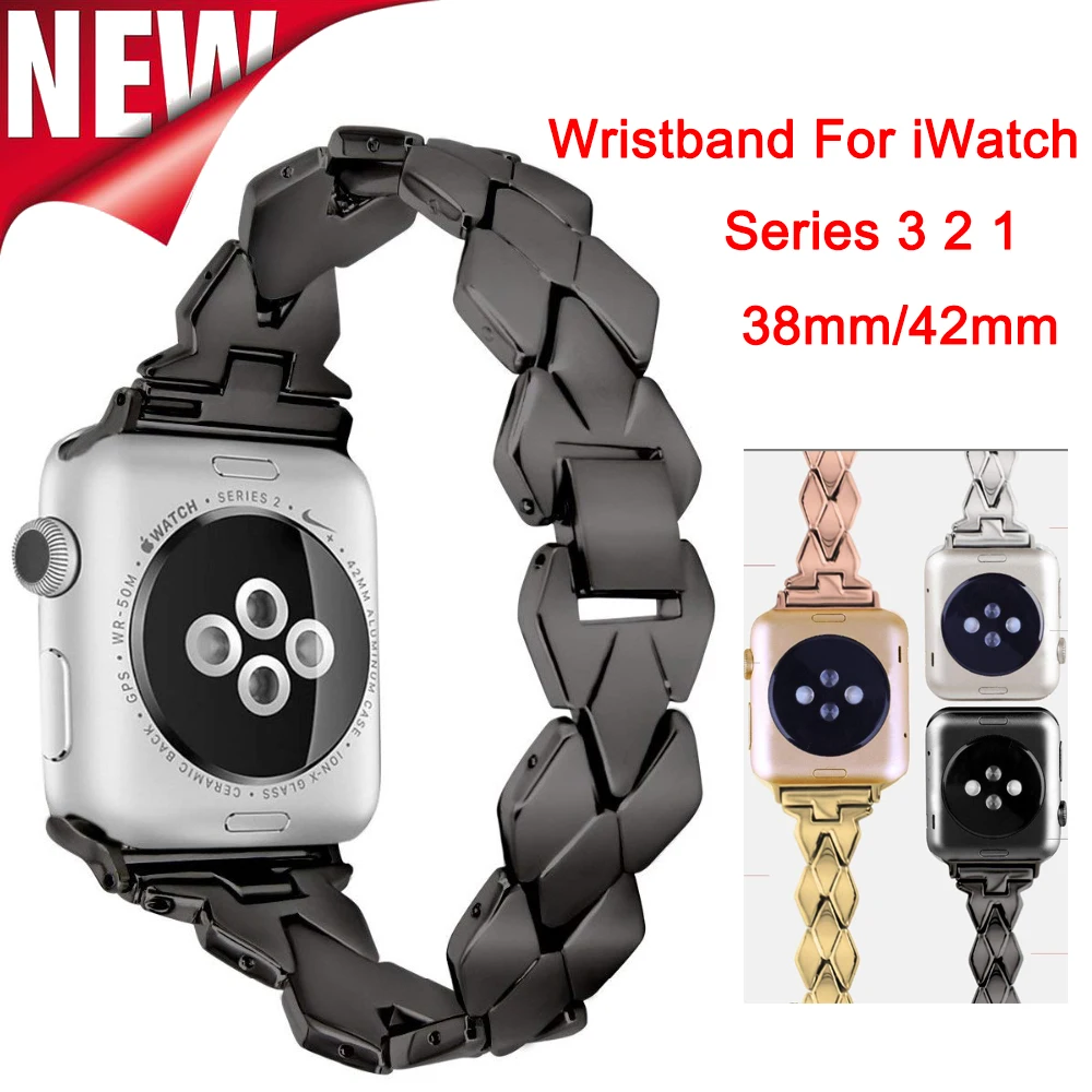 Сталь ремешок для наручных часов Apple Watch 38 мм 42 Для мужчин женщин заменить