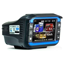 С российской 3in1 автомобиля Камера DVR GPS HD 720 P Car 2.7 дюймов Экран дисплей Скорость Антирадары фиксированной и потока скорость