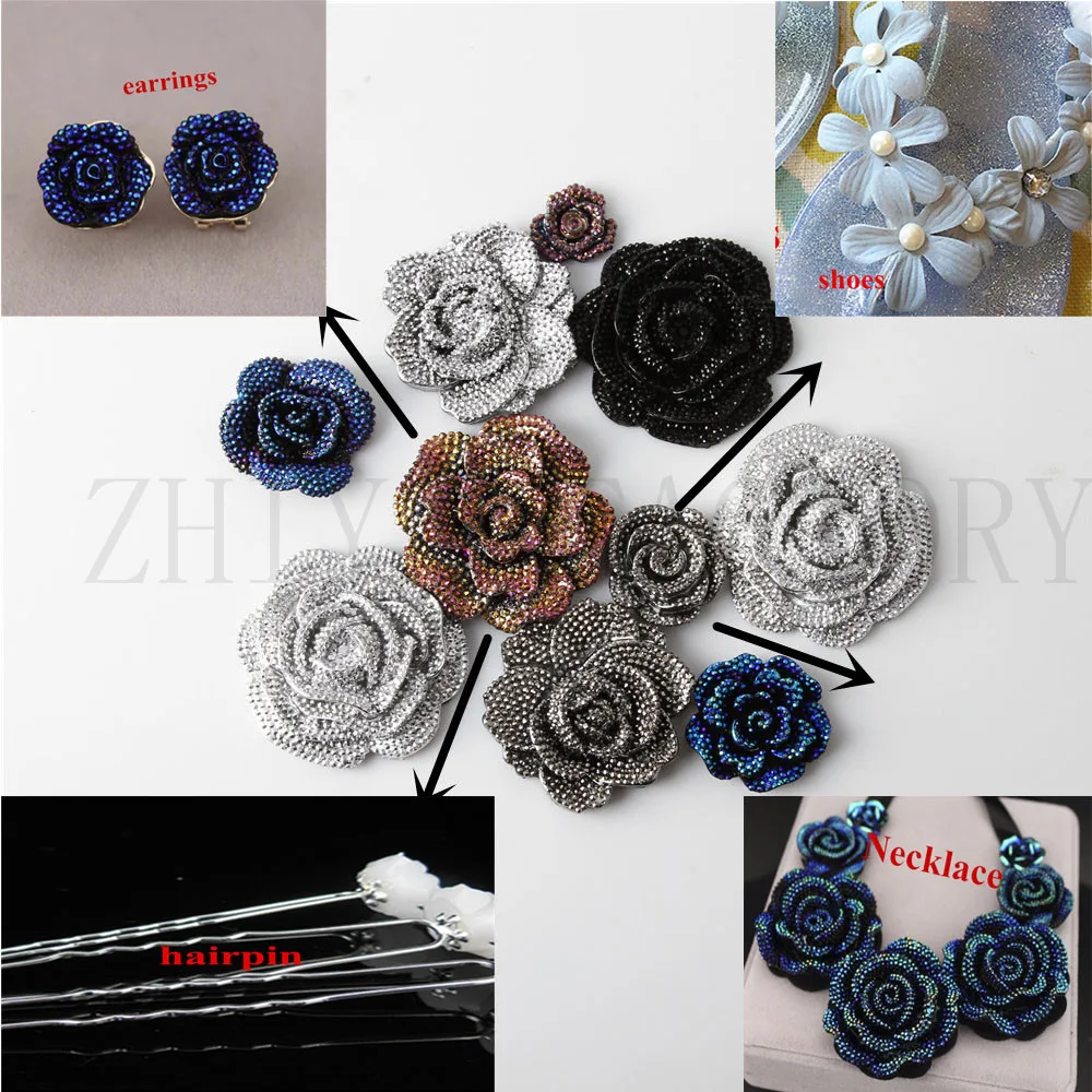 2016 Fashion Mixed Resin Flower Embellishments Jewelry Making Findingsjewelry makingmaking
