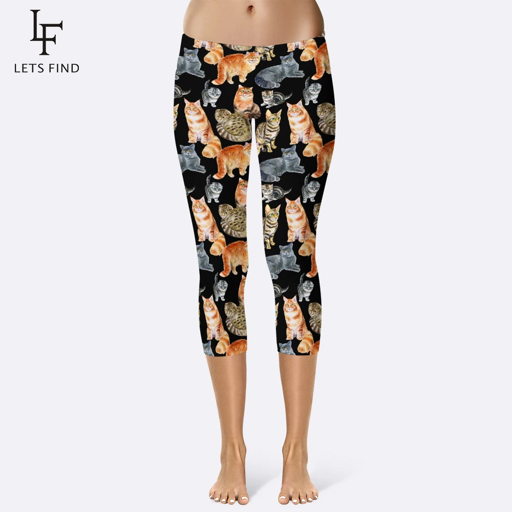 2019 New Cat Printed Leggings Women Casual Fitness Comfortable High Elasticity Milk Silk Pants Plus Size Summer Capri Leggings 2019 New Cat Printed Leggings Women Casual Fitness Comfortable High Elasticity Milk Silk Pants Plus Size Summer Capri Leggings