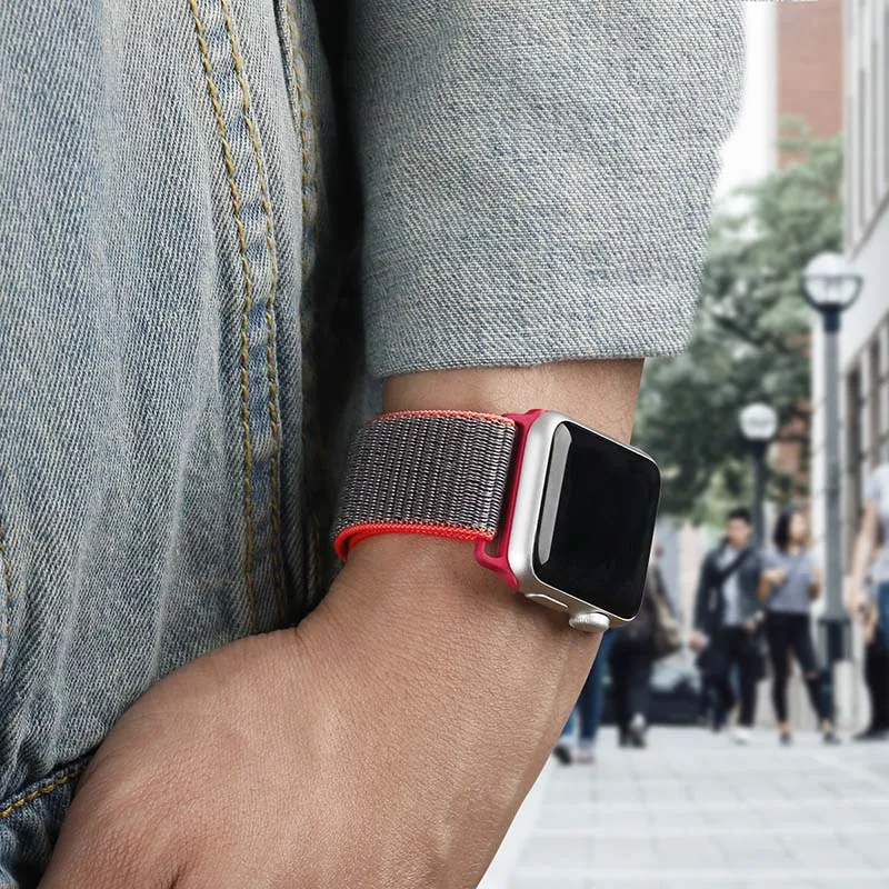 

for Apple Watch 4 Series 1/2/3 Colors Nylon Sport Loop 40mm 44mm Band Lightweight Soft Breathable Woven Strap 38/42mm ThorMax