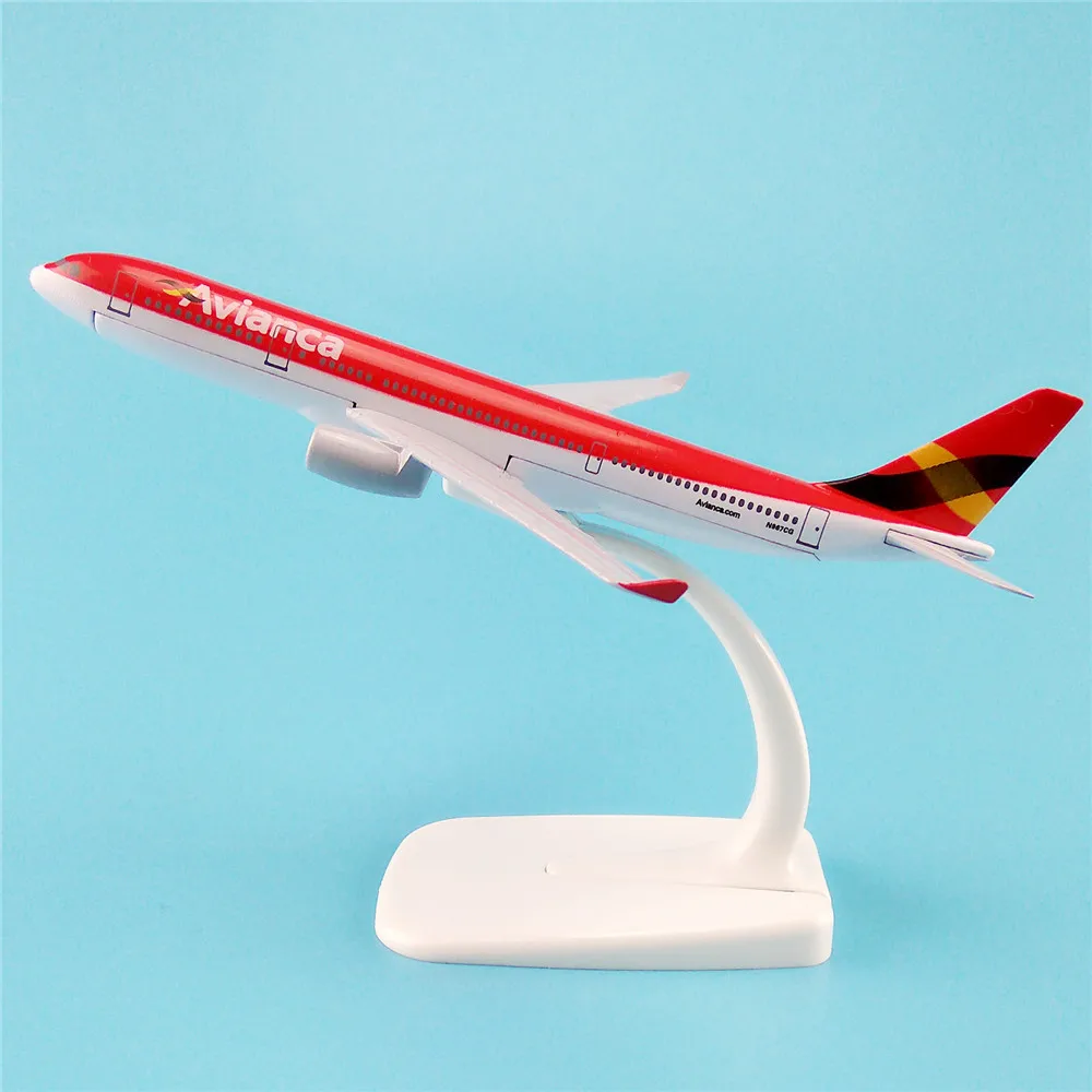 

16cm Metal Alloy Plane Model Air Avianca A330 Airways Airbus 330 200 Airlines Airplane Model w Stand Aircraft Gift