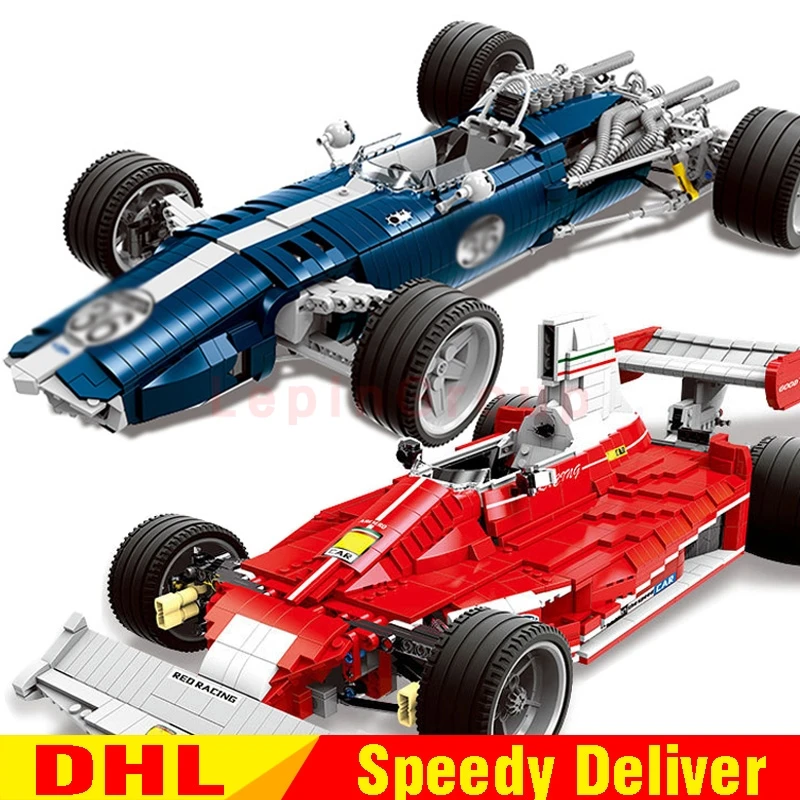 

In Stock XINGBAO 03022 + 03023 The Blue Racing Car Set Building Blocks Bricks Educational Funny Leingly Toys As Gifts For Kids