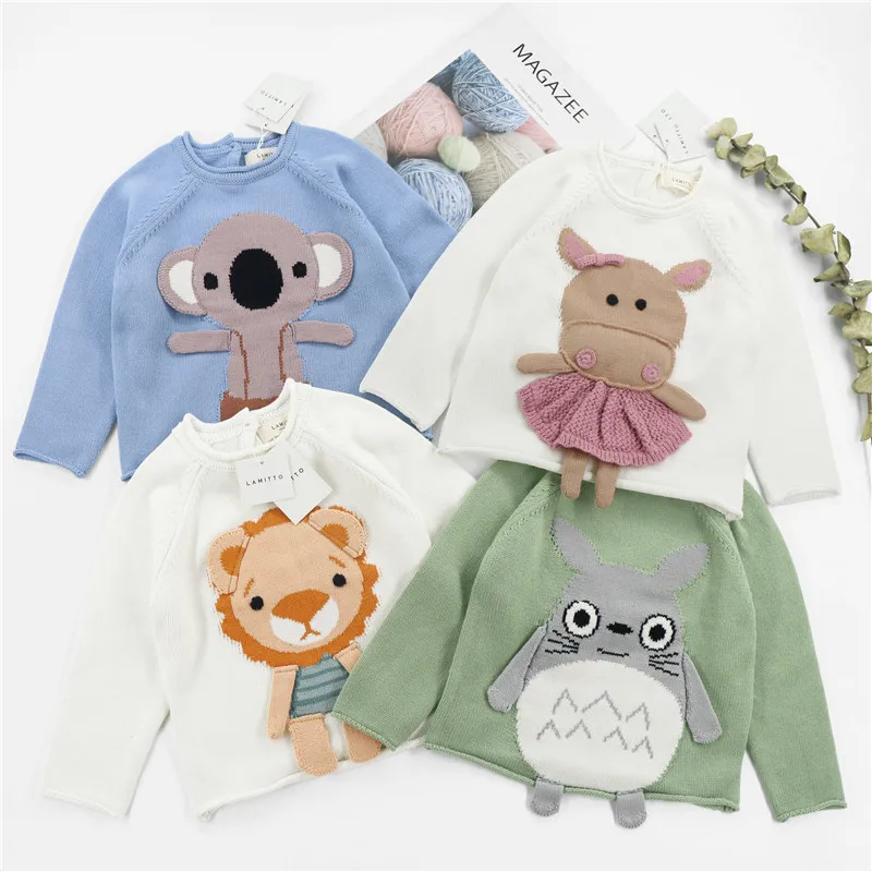 

2018 INS HOT KIDS HAND MADE CARTOON SWEATERS BEAR OWL PATTER SWEATERS ELEPHANT SWEATERS BOYS CLOTHING GIRLS CLOTHING VESTIDOS