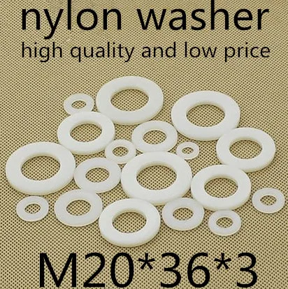 

50pcs/lot M20*36*3 M20 plastic nylon flat washer gasket