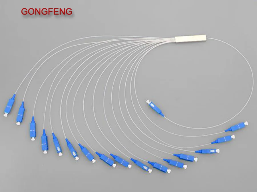 10pcsnew один Сталь трубки 1x2 дифференциальных мини-blockless SC/apc разъем Волокно-оптические PLC Splitter Провода жгут