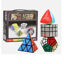 Zhenwei 4 шт./компл. Асимметричный Волшебные кубики игрушка-головоломка риса Пирамидка кубик Megaminx Классические игрушки для девочек и мальчиков молодежи взрослых