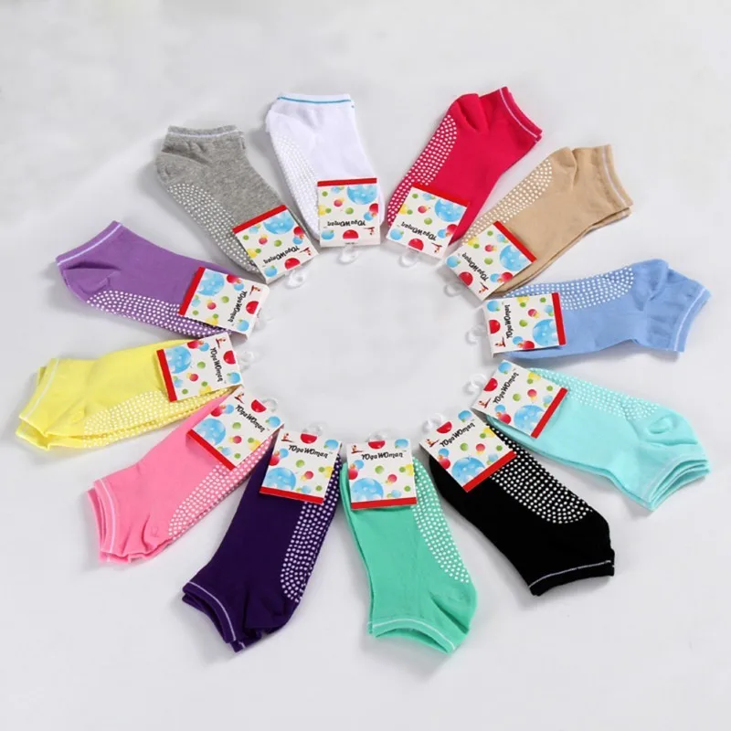 Women Fitness Cotton Socks Slipper Breath Non Slip Massage Pilates Socks Sock Slippers