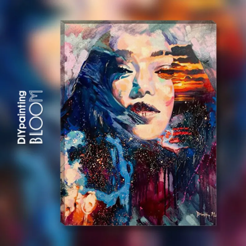

High Quality DIY Oil Painting By Numbers Lady Flower Painting European Special Art For Home Decor Decorative Figure Picture
