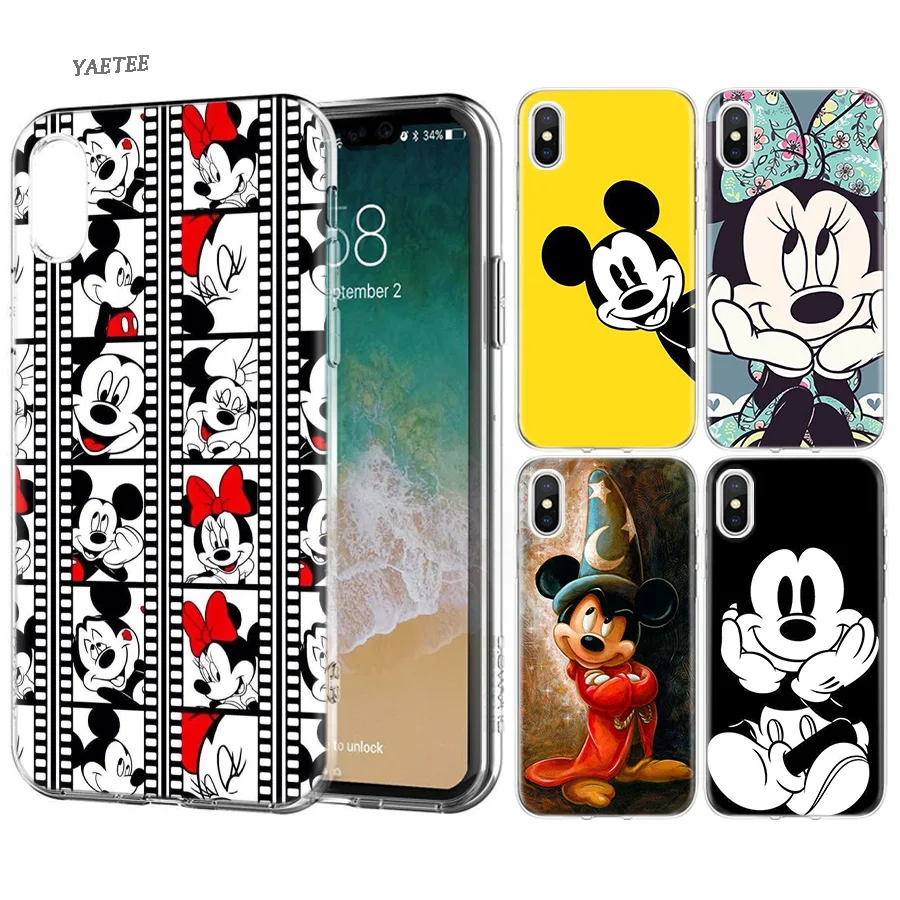 

Cartoon Mickey Mouse Fashion Soft Case For Apple iPhone 6 6S 7 8 Plus X 10 XS MAX XR 5S 5 5C SE Full Protection Cover