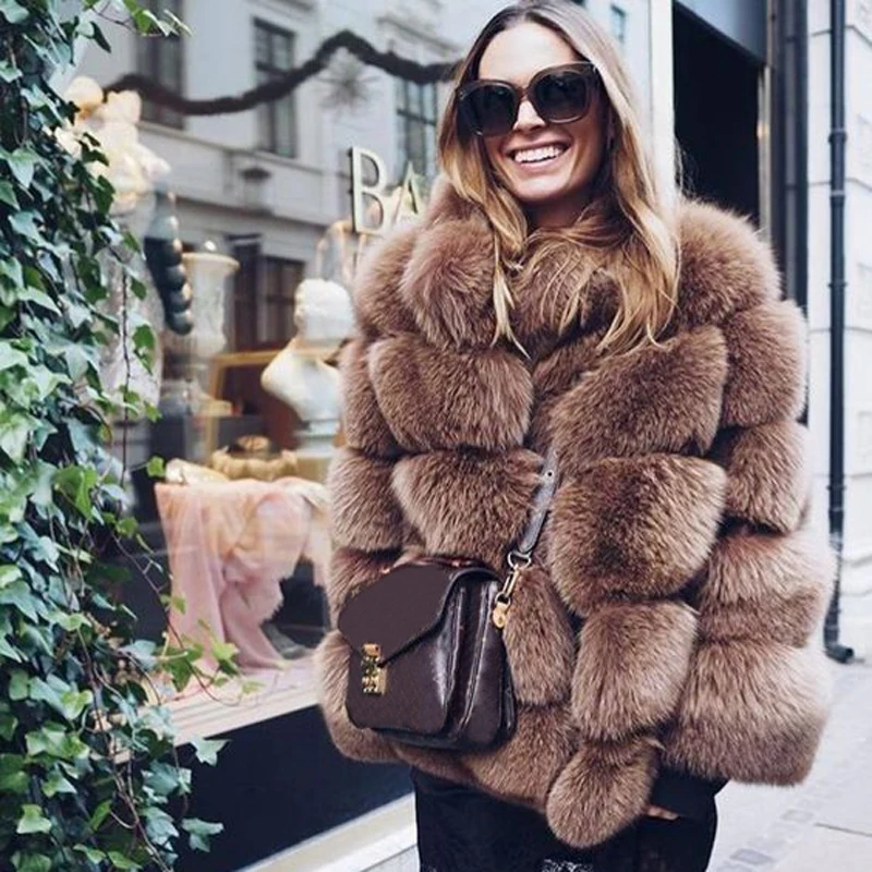 Women Winter 2018 Luxury Faux Fur Jackets Coats Shaggy Thicken Warm Outerwear Overcoat Ins Fashion High Street Fake Fox Fur Coat Women Winter 2018 Luxury Faux Fur Jackets Coats Shaggy Thicken Warm Outerwear Overcoat Ins Fashion High Street Fake Fox Fur Coat