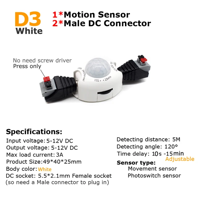 Sensor with 2 P DC