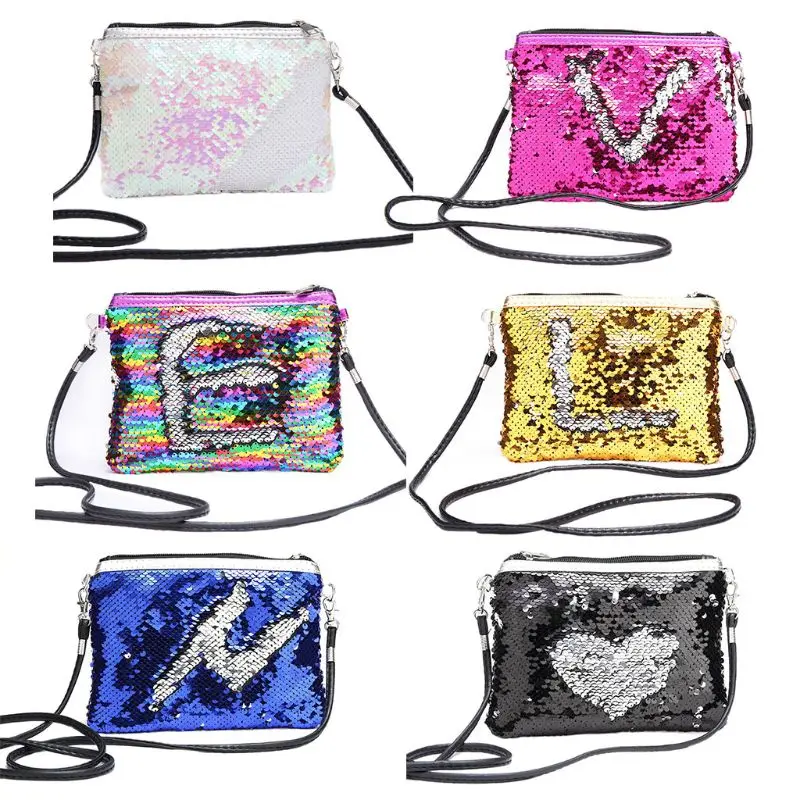 

Women Glitter Sequin Small Handbag Makeup Bags Shoulder Bag