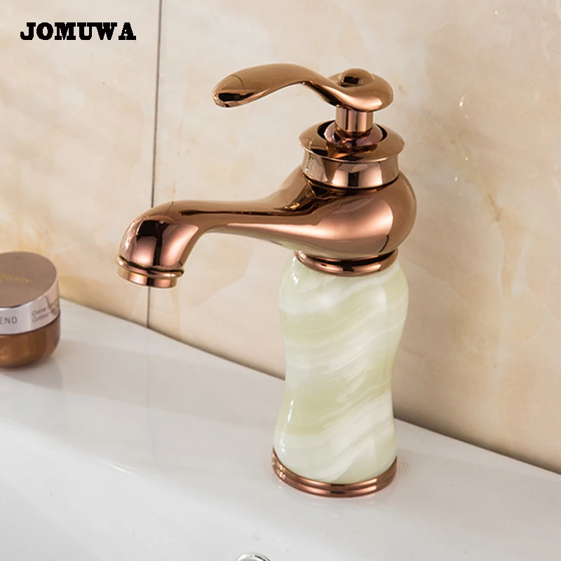 European Style Bathroom Sink Basin Faucet Deck Mount Gold Finish