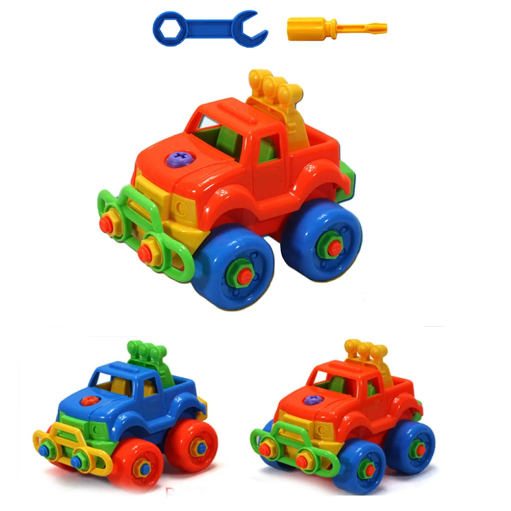 1 PC Six Types Baby Plastic Car font b Toy b font Disassembly Assembly Classic Cars