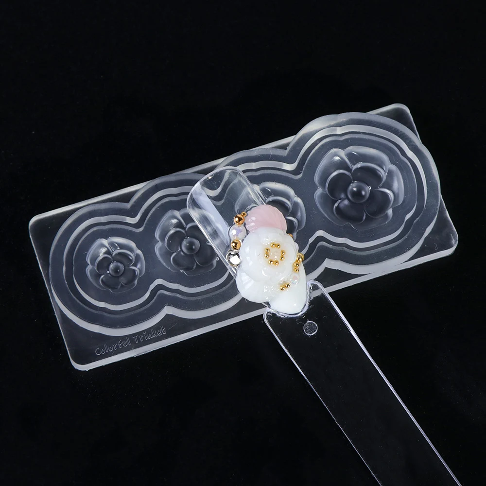 1 шт 3D гель для ногтей силиконовая скульптура для дизайна ногтей Форма для резьбы шаблон цветок Сердце штамповка Инструмент для украшения маникюра JI092