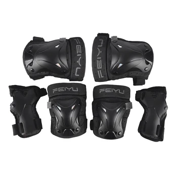 

2018 Professional Elbow pads Knee pads Children Adult Black Sleeve Strap Type High Quality PP Material #101 update