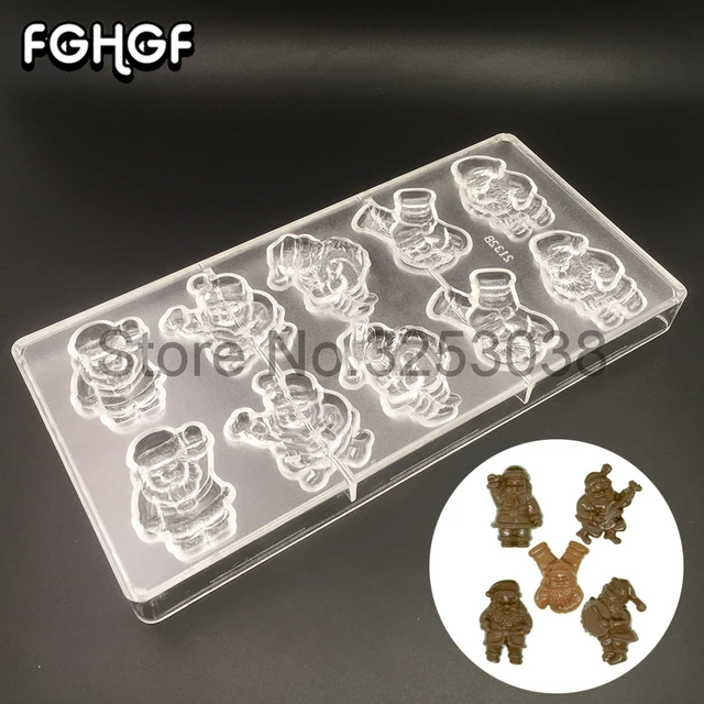 santa claus chocolate molds polycarbonate baking pastry tools for christmas candy chocolate making form tray bakeware - Christmas Candy Molds santa claus chocolate molds polycarbonate baking pastry tools for christmas candy chocolate making form tray bakeware - Christmas Candy Molds