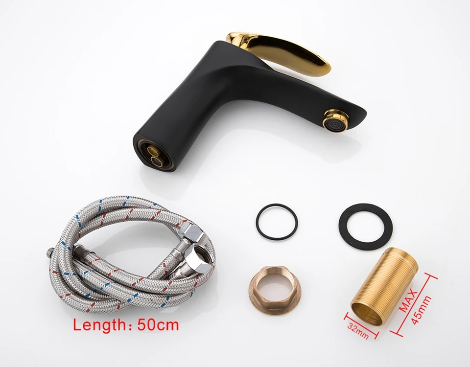 MOIIO black and GOLD/Chrome Basin Faucet Torneira Leaf shape Bathroom sink faucet  variety color options luxury designer plates