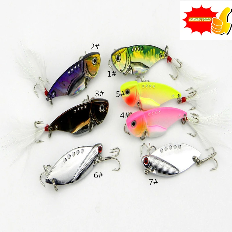 7pcs/Lot Wobblers fishing Rattlesnake Lures VIB Lures Fishing Vibration