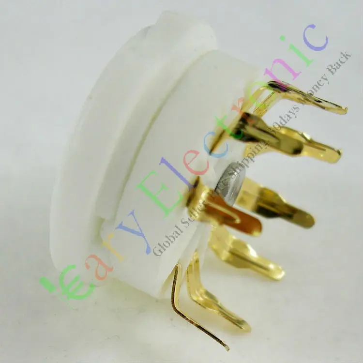 Опт и розница 20 шт Золото 9pin PCB Керамическая вакуумная трубка розетка