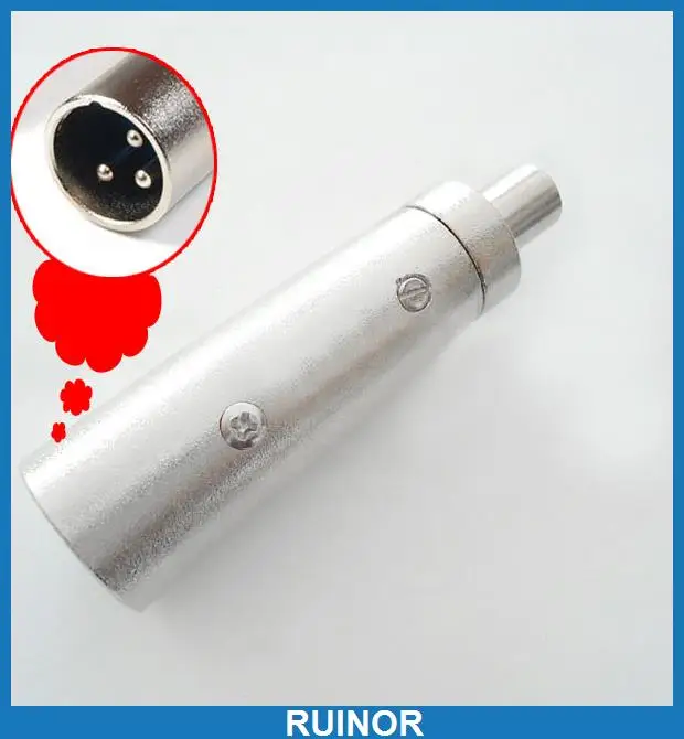 20pcs 3 Pin XLR Male to RCA Plug Female Coaxial Adapter Wholesale Construction & Real Estate