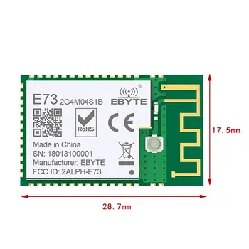 

Durable NRF52832 2.4GHz Transceiver Receiver E73-2G4M04S1B SMD BLE 5.0 Wireless Bluetooth Module
