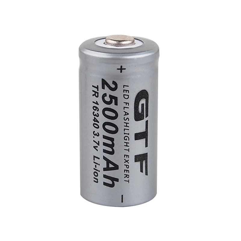 20 шт CR123A 3 7 V 2500 мА/ч 16340 Батарея Li Ion Перезаряжаемые батареи светодиодный фонарик