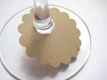 

khaki flower drink wine glass ring markers cards charms bachelorette bridal shower engagement party decorations tags