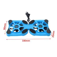 מחשב נייד מחשב נייד USB Fanshu מתקפלת רפידות קרור מיני נייד מחברת מאווררים זוגי תאומים Cooler עבור 7-14 Tablet PC מחשב נייד אינץ (5)