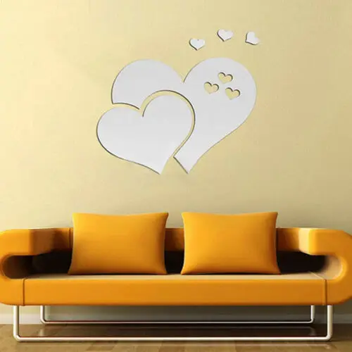 Love Family Wall Stickers Mirror Wall Sticker Home Room Bedroom Living Room Decoration