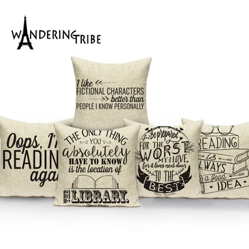 

Nordic style pillow black white cushions home sofa decor Custom linen character pillow cover outdoor cushions Dropshipping