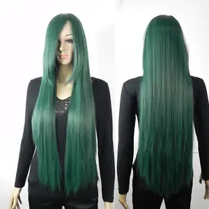 

YU#select Style and colour Long Straight Fancy-dress Halloween Costume Anime adies Heat Resistant Synthetic hair Wigs