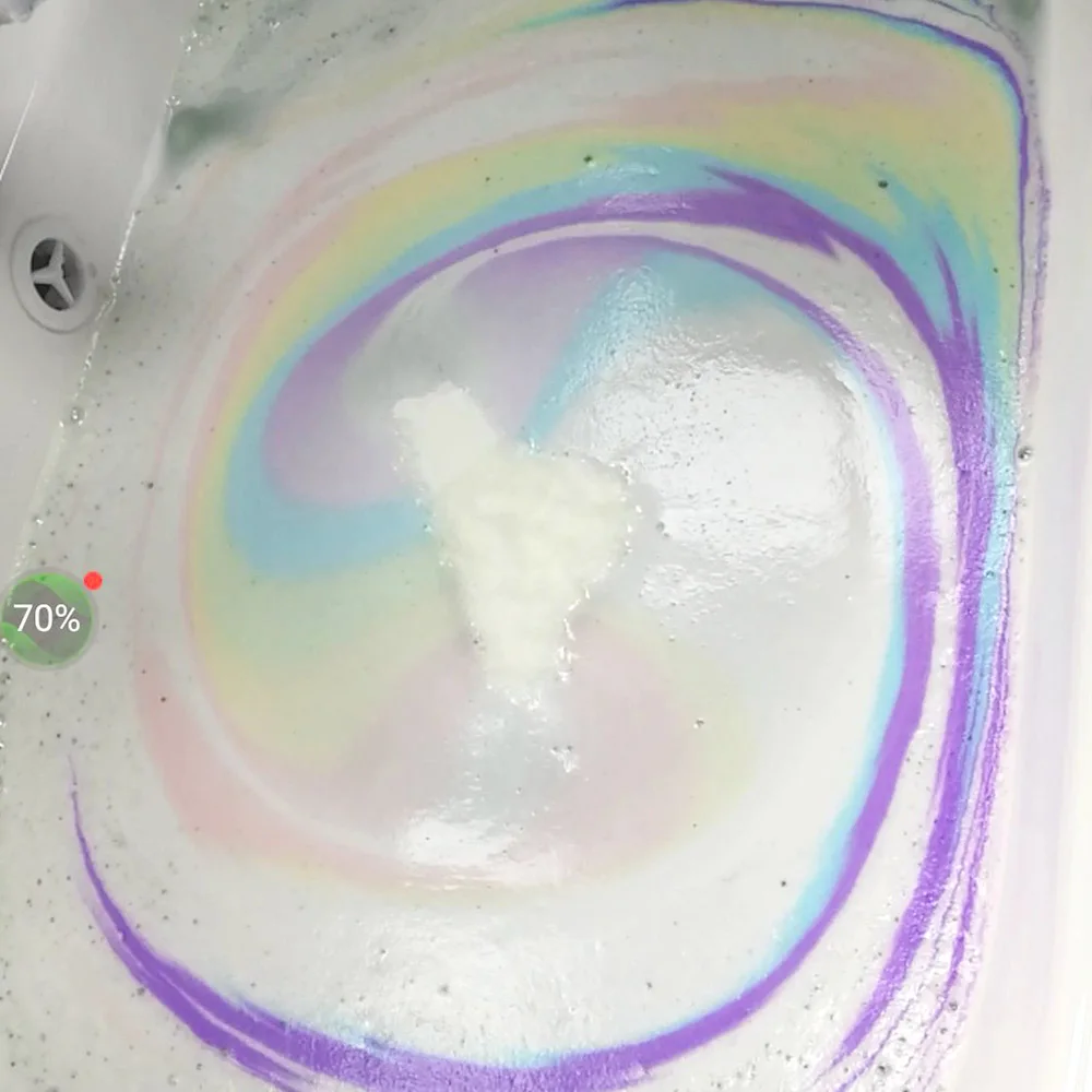170g Rainbow Cloud Bath Bomb Float on Water Release Vivid Rainbow Color Floating Bath Salt Bath 1 170g Rainbow Cloud Bath Bomb Float on Water Release Vivid Rainbow Color Floating Bath Salt Bath 4
