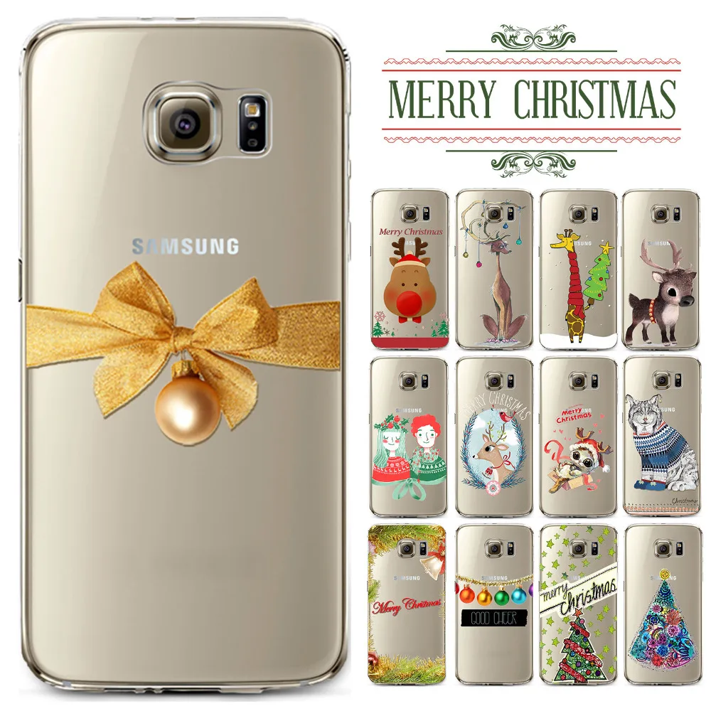 Милые Животные чехол для Samsung Galaxy S6 Капа Coque Merry Рождество любовь пара крышка