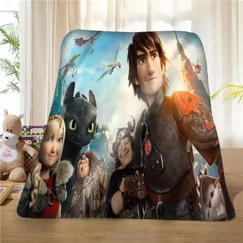 Custom how_to_train_your_dragon_ (1) Blanket Soft Fleece DIY Your