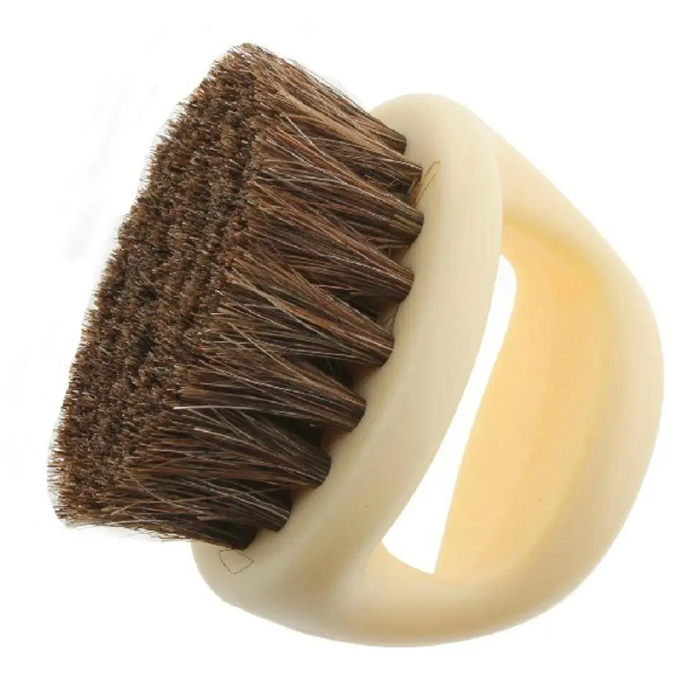 Horseshoe Shape Horse Hair Soft Brush horse mane Shoe Brushin Cleaning