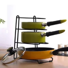 Pan Shelf Pan Cover Stand Kitchen Storage Holder Multifunction Storage Racks Four Layers Dish Rack Shelves Kitchen Pan Racks