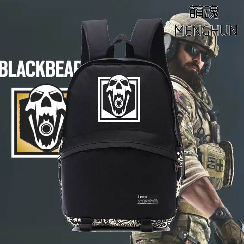 RAINBOWSIX концепция подарок для фанатов игры черный нейлоновый прочный рюкзак